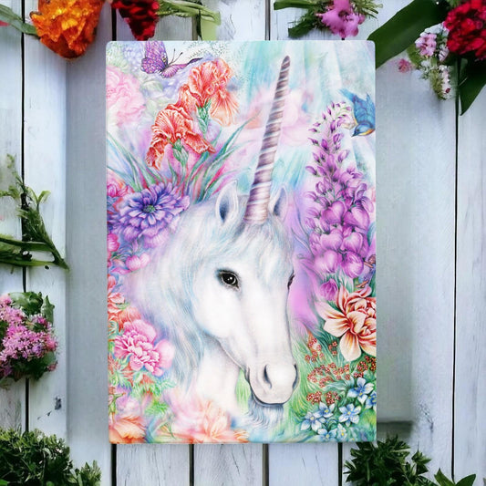 J. MARIE - Immersive Unicorn Ceramic Picture Tile 30x20cm | Ready to Hang | Wall Art Decor | Fantasy Art