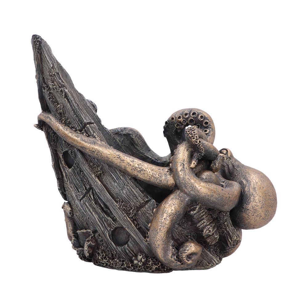 Gothic Kraken Wine Holder Bronze Octopus Tentacle Home Bar Nautical Pirate Decor