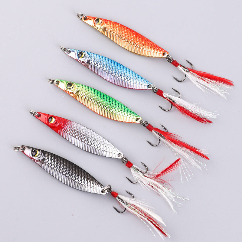 Fishing Gear Bare Piece Color Feather Sequin Lure Lure