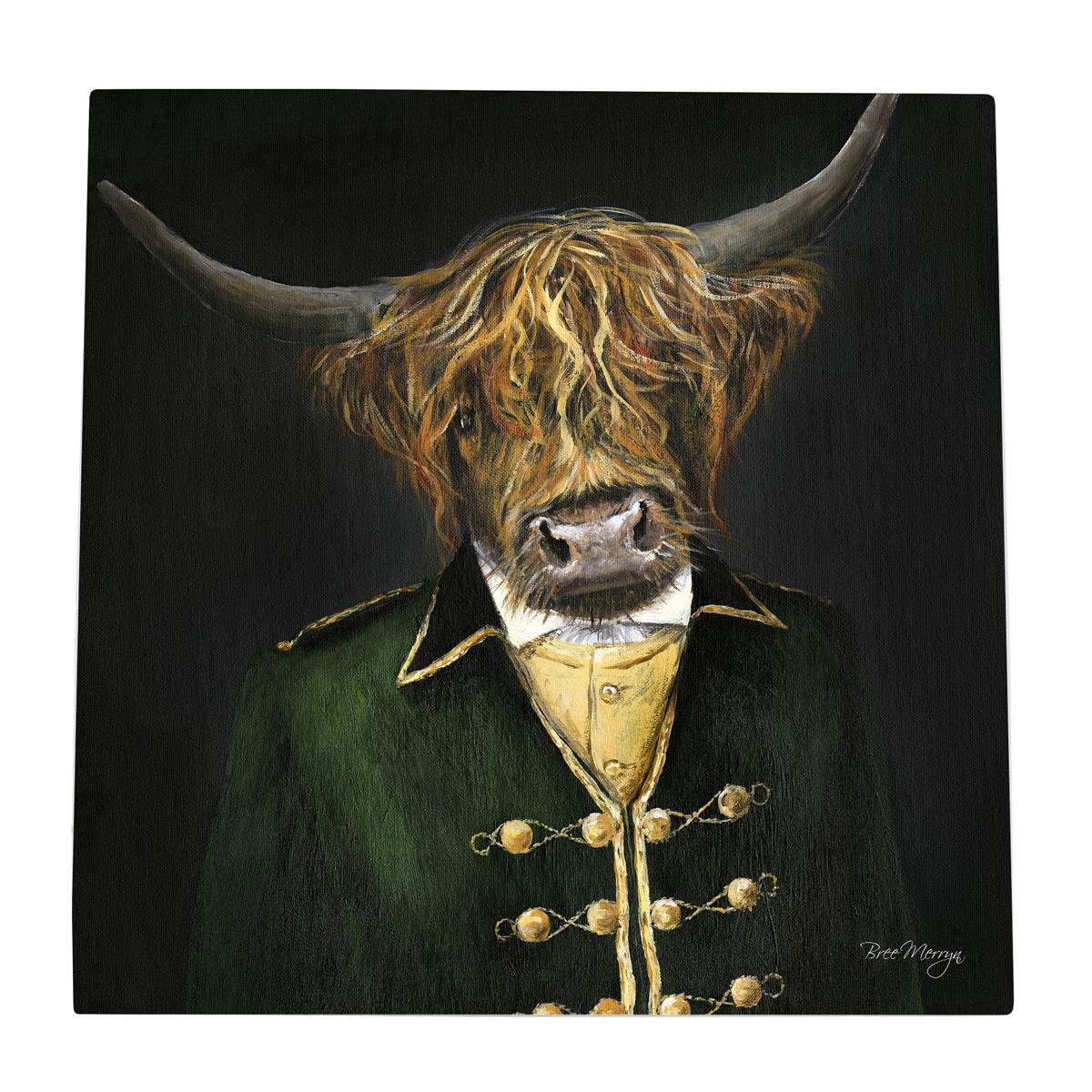 DAPPER HENDRICK Highland Cow Art Tile 20x20cm Wall Decor Bree Merryn - Unique Ceramic Wall Art Ready to Hang-Osiris Craftworks