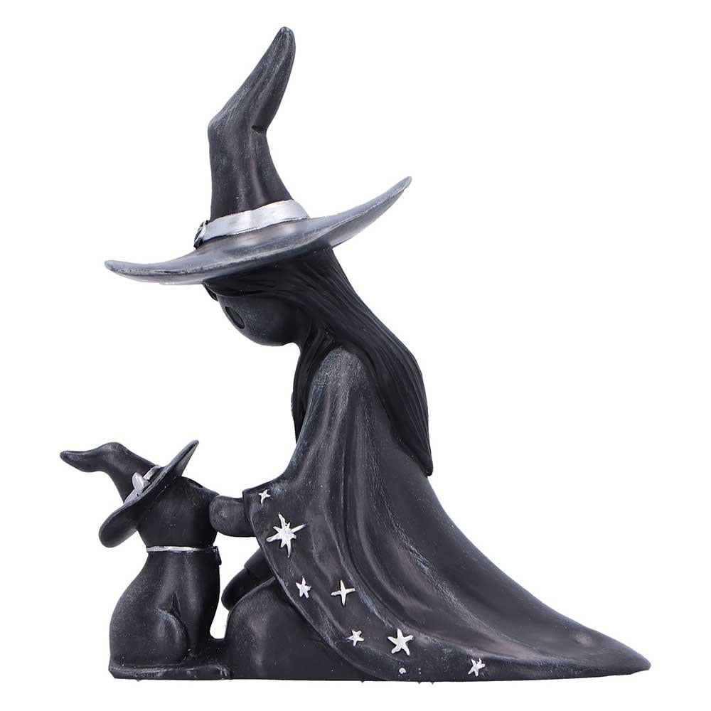 Little Souls Twilight Witch Figurine Gothic Girl Cat Moon Magic Ornament Decor