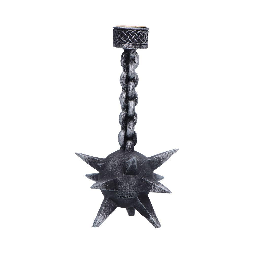 Gothic Horror Candle Holder Meteor Mace Fantasy Medieval Halloween Ornament