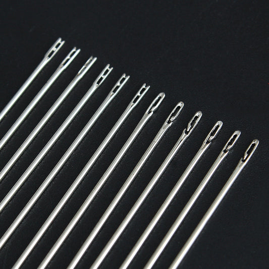 Self-Threading Sewing Needles Set - Easy Threading Stainless Steel Needles for Hand Sewing and Crafts, Ideal for Beginners and Professionals