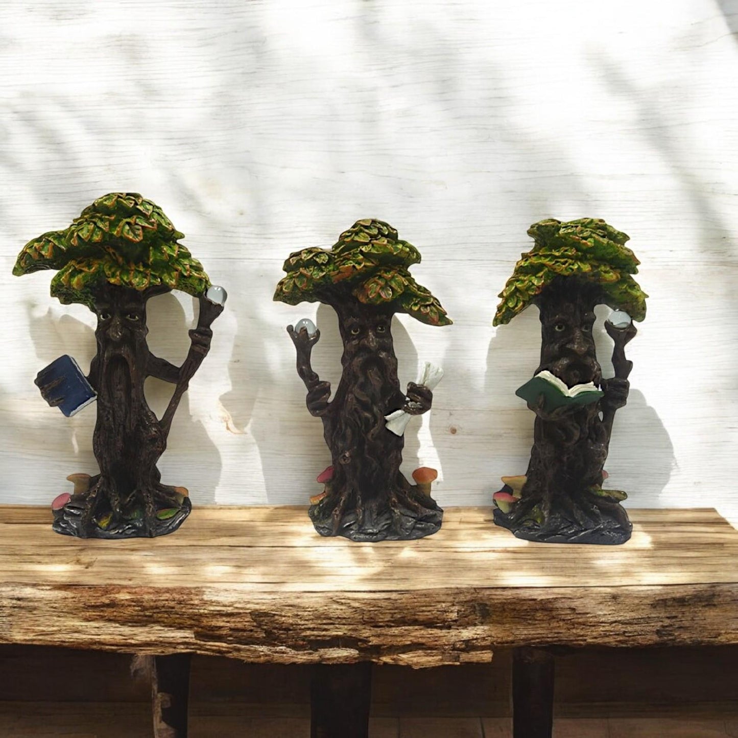 Mystical Ent Tree Figurines – Fantasy Collectible Resin Statues – Nature Spirit Decor