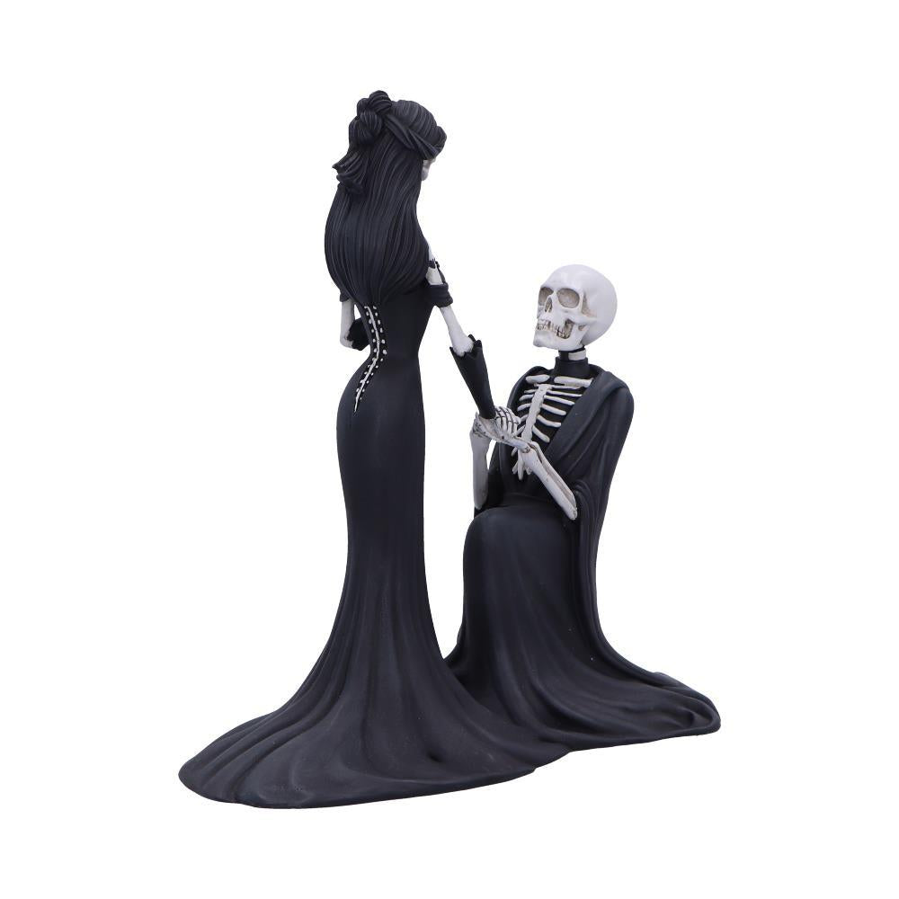 Gothic Skeleton Engagement Figurine Macabre Proposal Fantasy Romance Statue