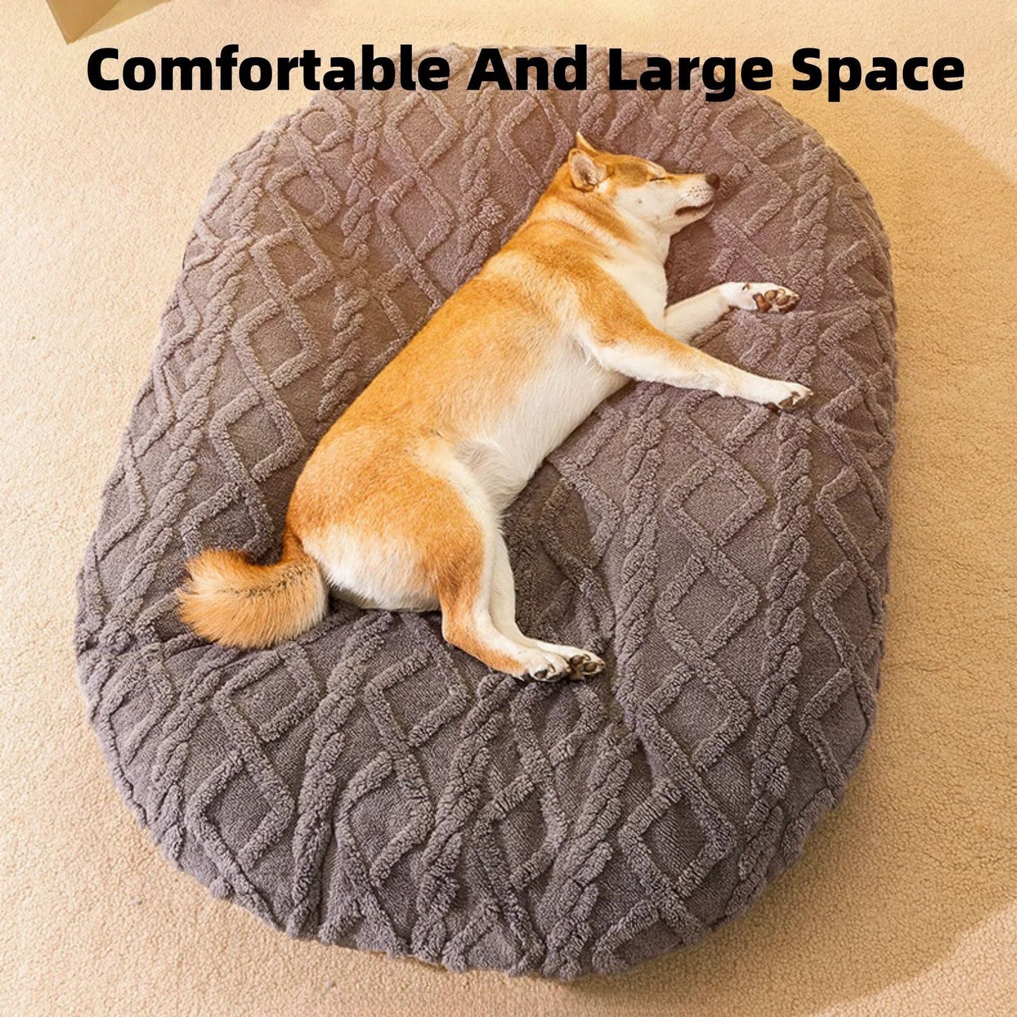 New Dog Bed For Large Medium Small Dogs Sleeping Mat Non-Slip Bottom Breathable Soft Puppy Bed DurableCalming Pet Cuddler