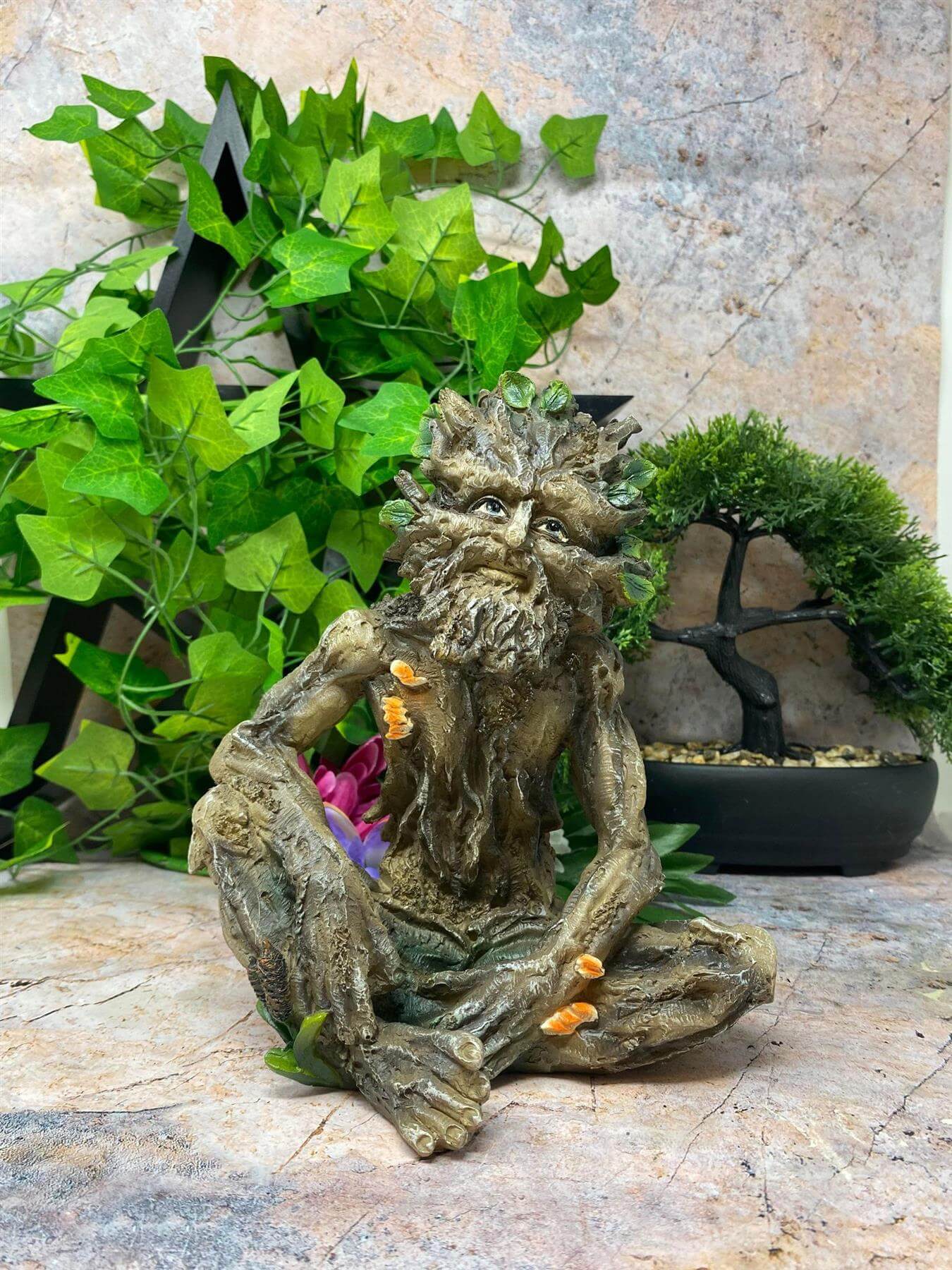 Tree Man Figurine Fantasy Green Man Collection Garden Ornament Sculpture Pagan