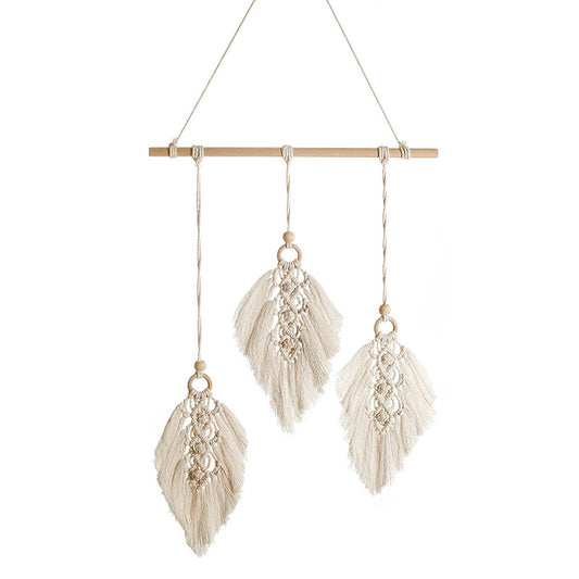 Bohemian Macrame Dream Catcher Wall Hanging - Handcrafted Feather Charm Decor for Home, Perfect Boho Accent for Bedroom or Living Room