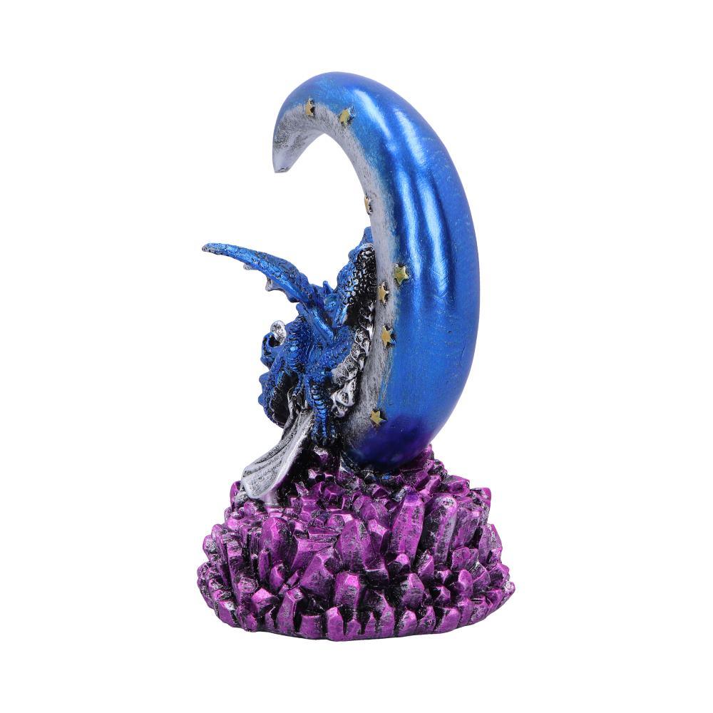 Mystical Dragon Crescent Moon Figurine Sleeping Dragonling Crystal Statue Gift