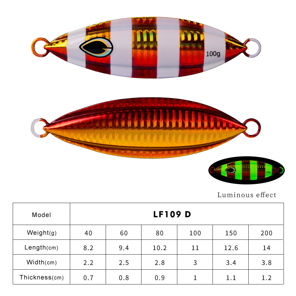 Submerged Metal Luminous Lure For Sea Fishing