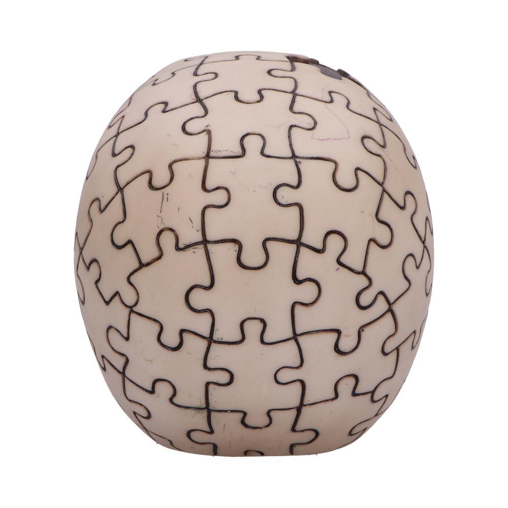 Gothic Puzzled Skull Ornament Jigsaw Fantasy Art Spooky Halloween Statue Gift