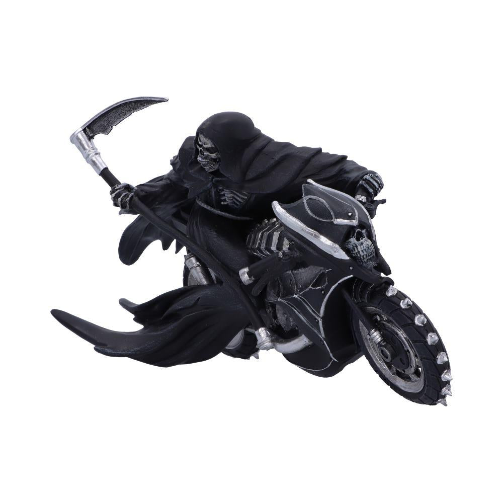 JR Grim Reaper on Motorcycle Figurine Gothic Biker Skull Statue Skeleton Horror Gift