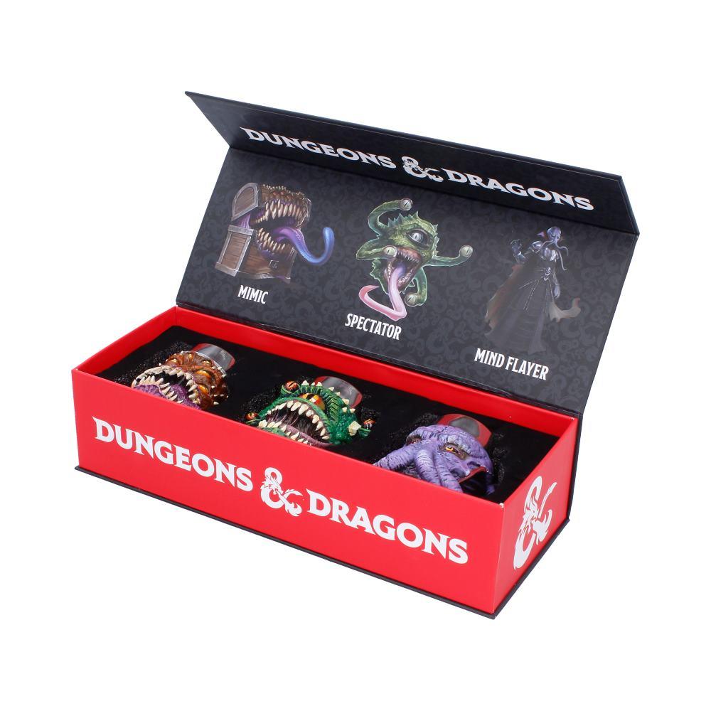 Dungeons & Dragons Mini Monster Tankards Set Mimic Spectator Flayer Collectible