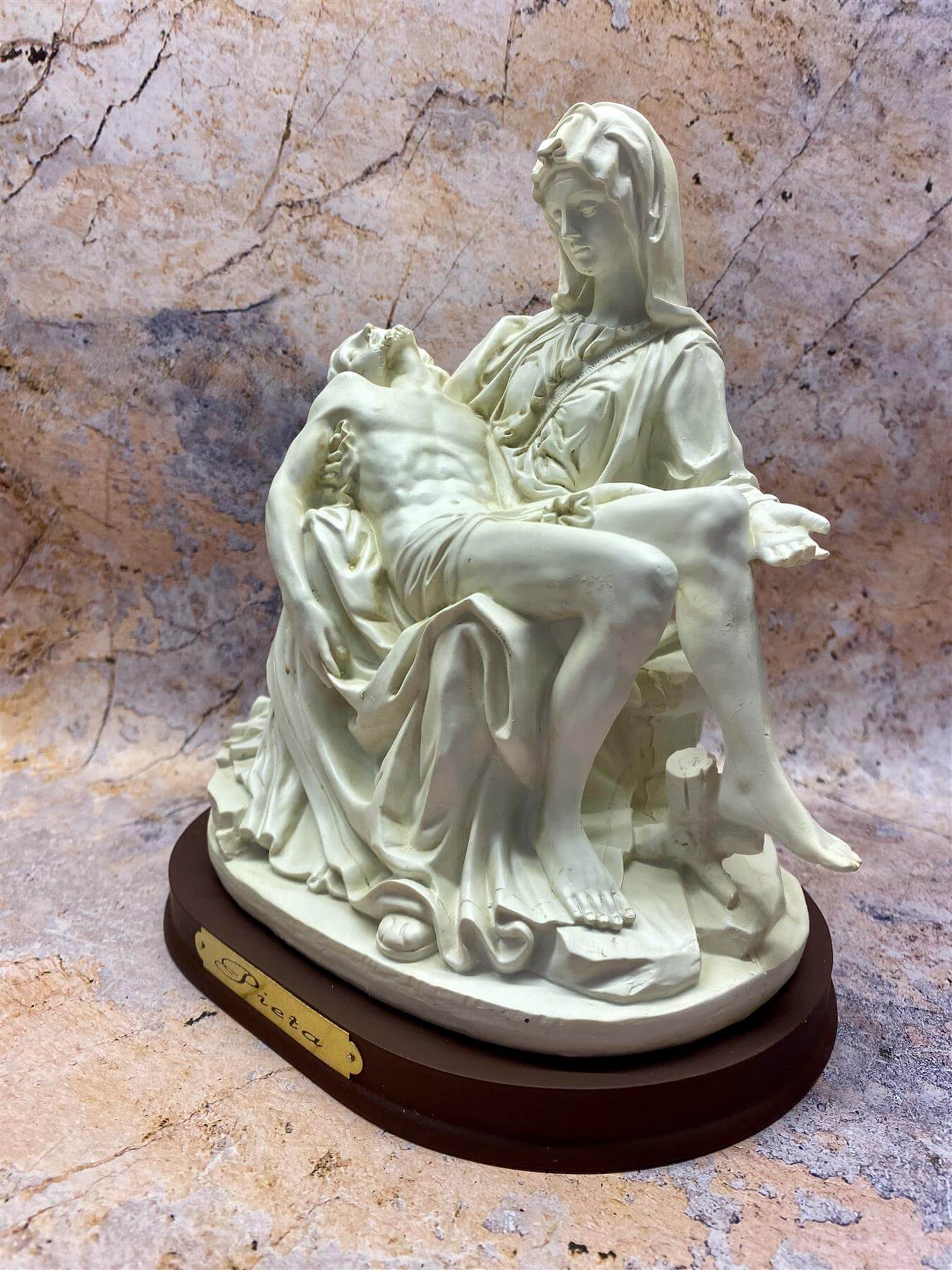 Michelangelo’s La Pieta Artwork, Spiritual Renaissance Sculpture, Religious Sanctuary Decor, Christian Masterpiece Replica for Meditation