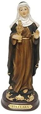 Saint Clare of Assisi Statue Catholic Saint Sculpture Religious Santa Clara Ornament Figurine for Home or Chapel