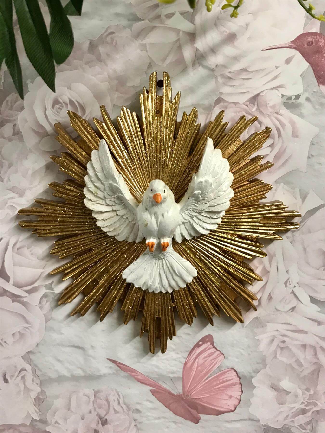 Holy Spirit Wall Plaque Trinity Dove Religious Art Confirmation Keepsake