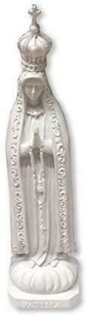 Blessed Virgin Mary Our Lady of Fatima White Statue Ornament Figurine Religious Sculpture for Home or ChapelHand-cast resin Virgin Mary statue, hand-finished by skilled artisans. Perfect for home decor or as a thoughtful gift. Brand new, boxed, 34.5 cm.Os