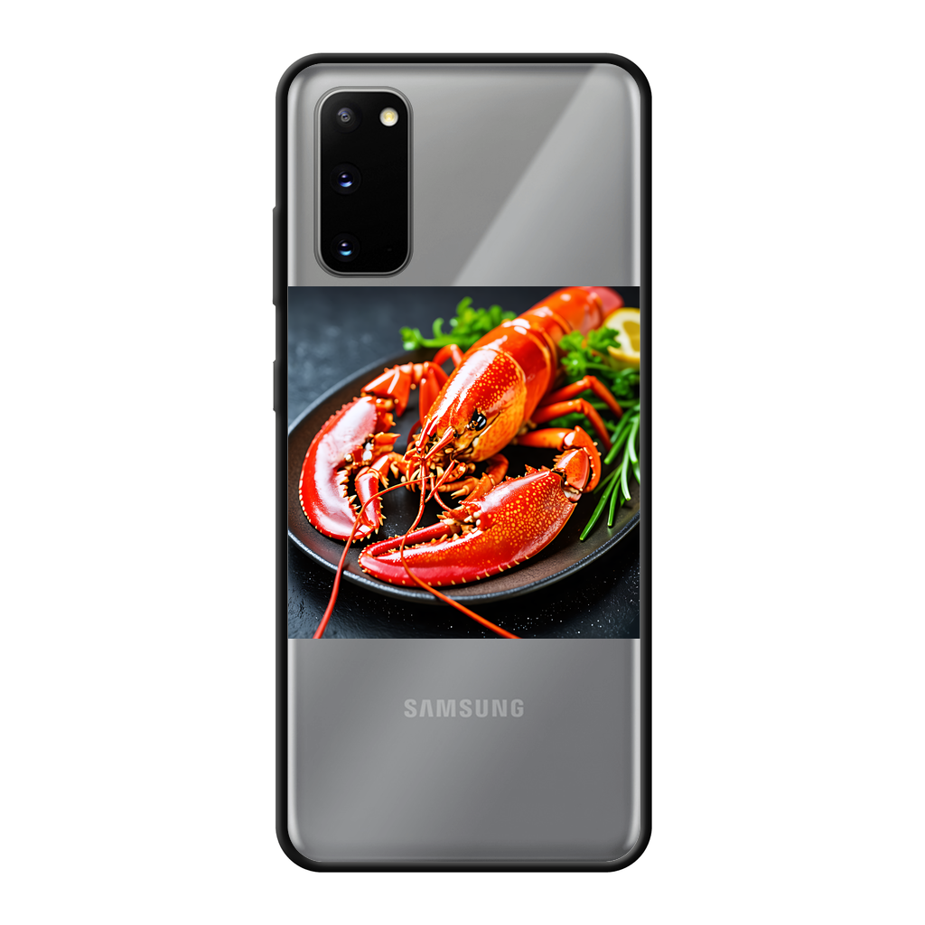 Food Back Printed Black Soft Phone Case