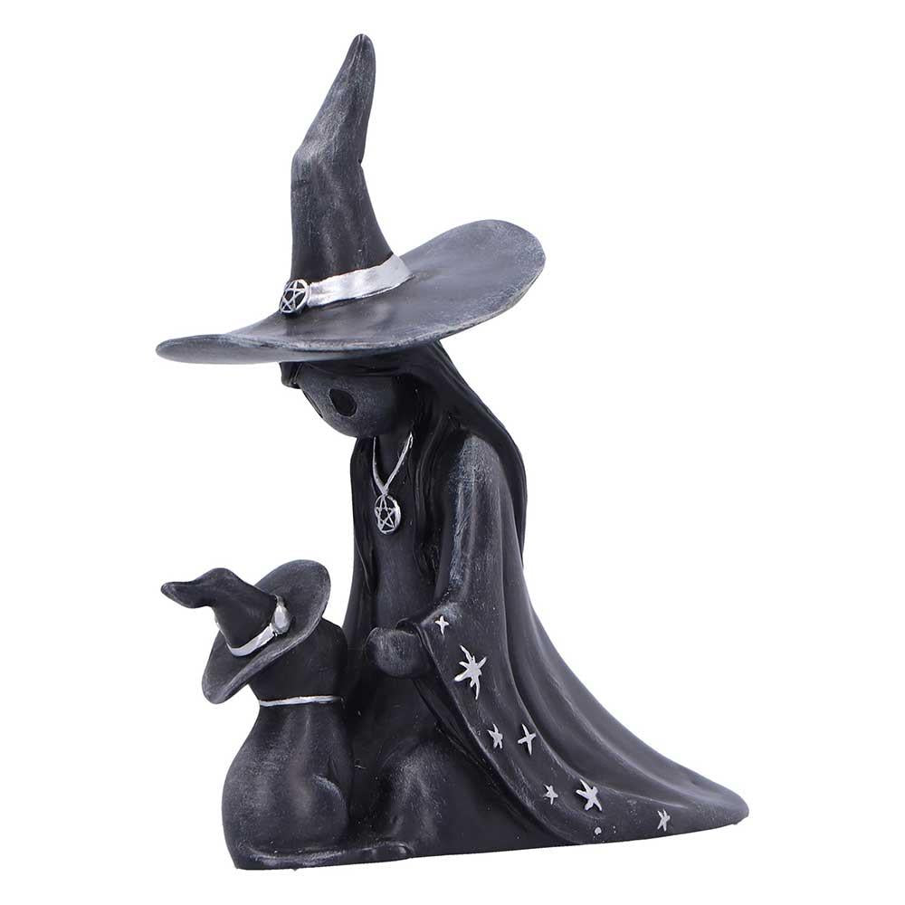 Little Souls Twilight Witch Figurine Gothic Girl Cat Moon Magic Ornament Decor