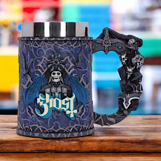 Papa Emeritus Evolution Tankard | Ghost Band Gothic Resin Mug 18.5cm Gift Boxed