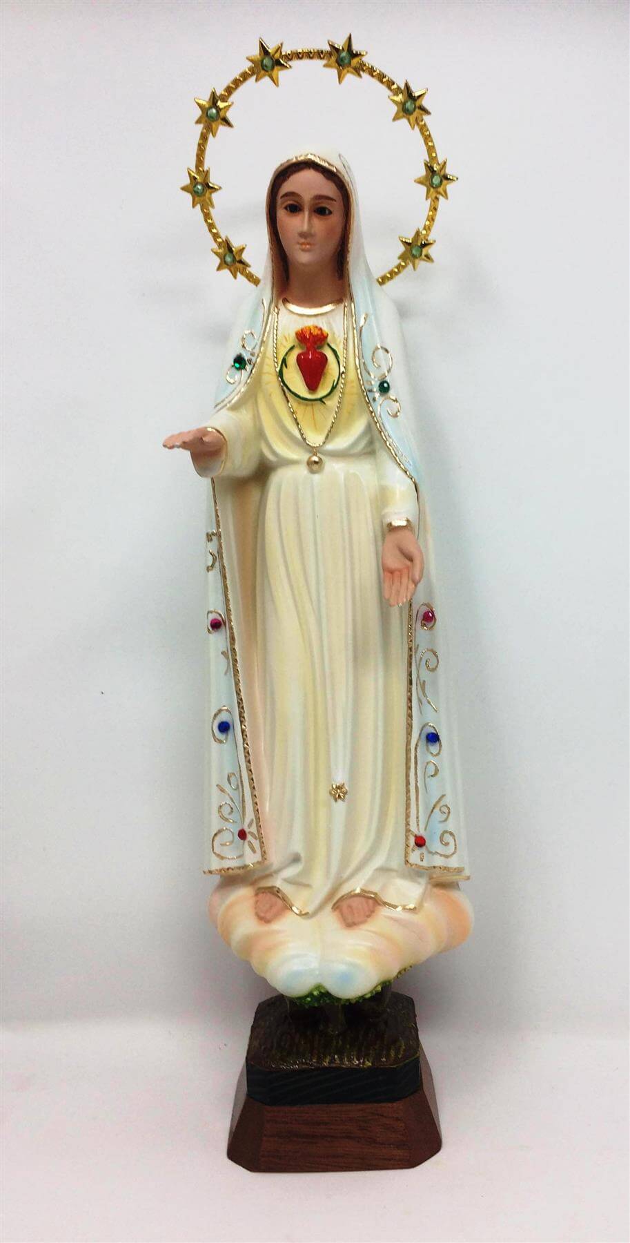 Immaculate Heart of Mary Statue | Sacred Art Resin Figurine | Religious Decor | Blessed Mother | Spiritual Gift | Marian Devotion