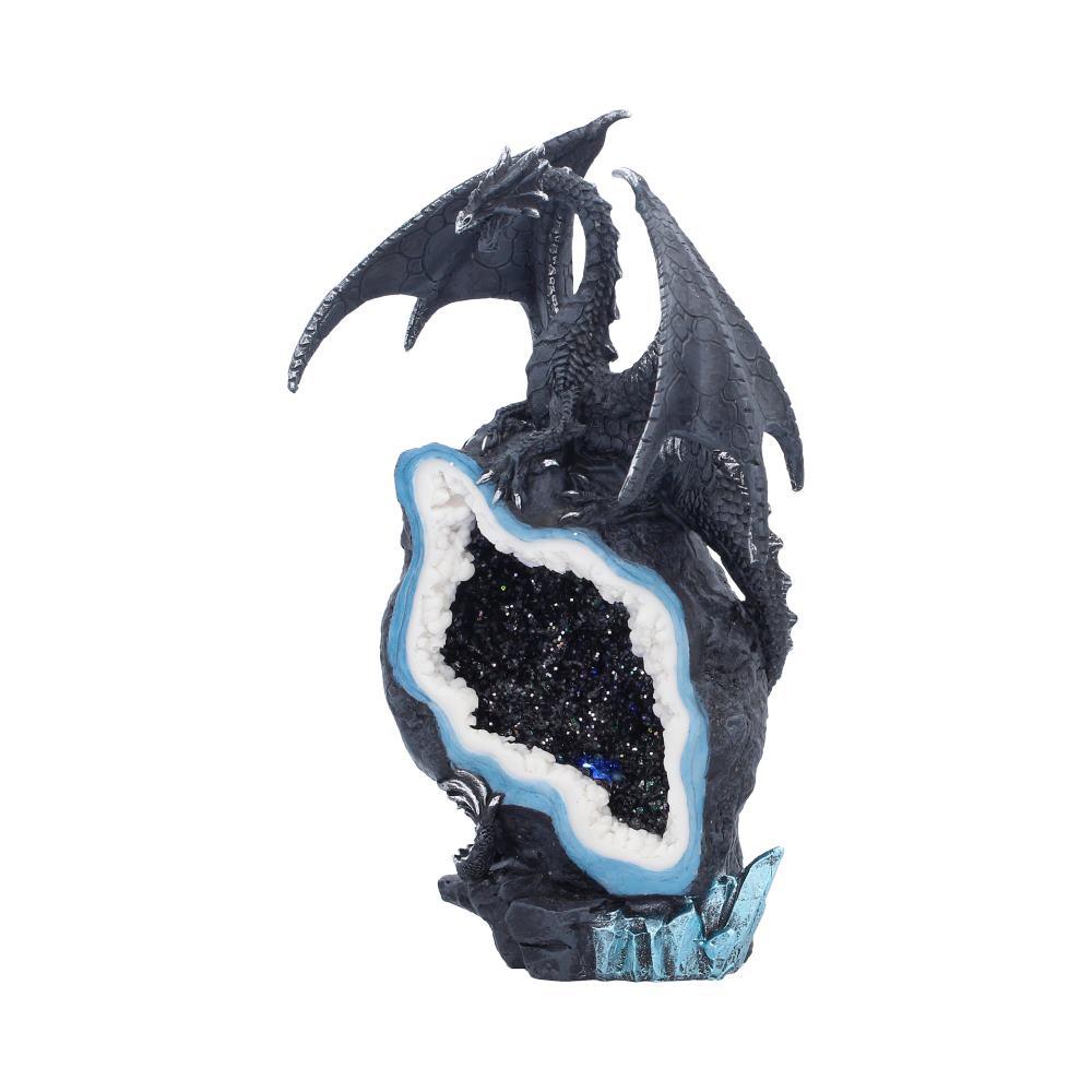 Midnight Custodian Light Up Dragon Statue LED Fantasy Geode Dragon Ornament