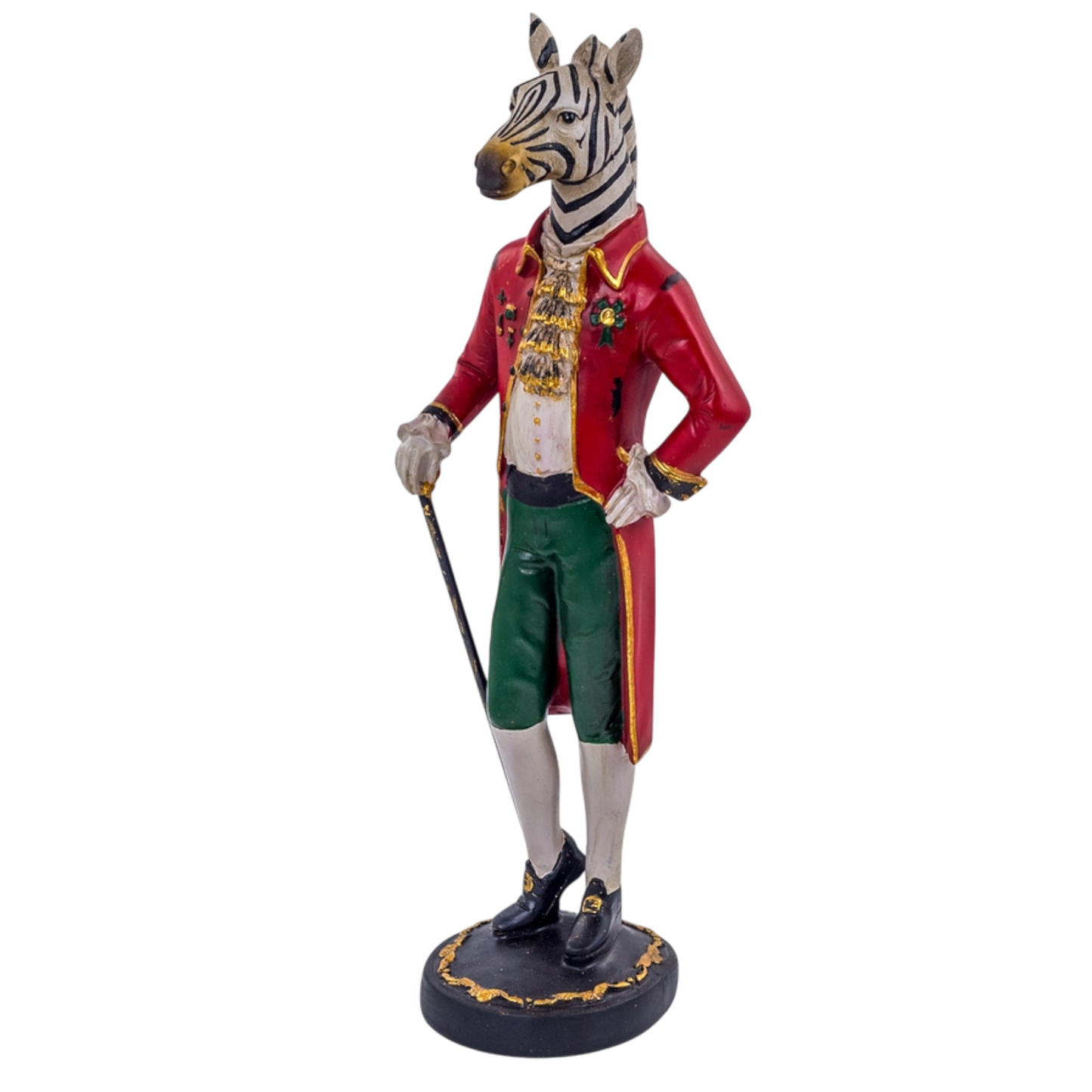 Dapper Gentry Zebra Figure Elegant  Animal Statue Gentleman Ornament Art