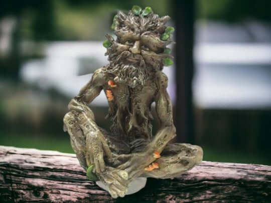 Tree Man Figurine Fantasy Green Man Collection Garden Ornament Sculpture Pagan