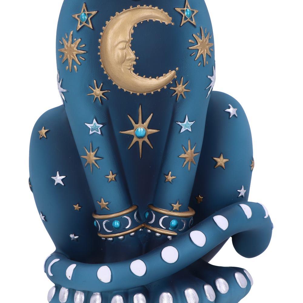 Mystical Celestial Cat Statue Moon Phase Kitty Figurine Astrology Inspired  Decor