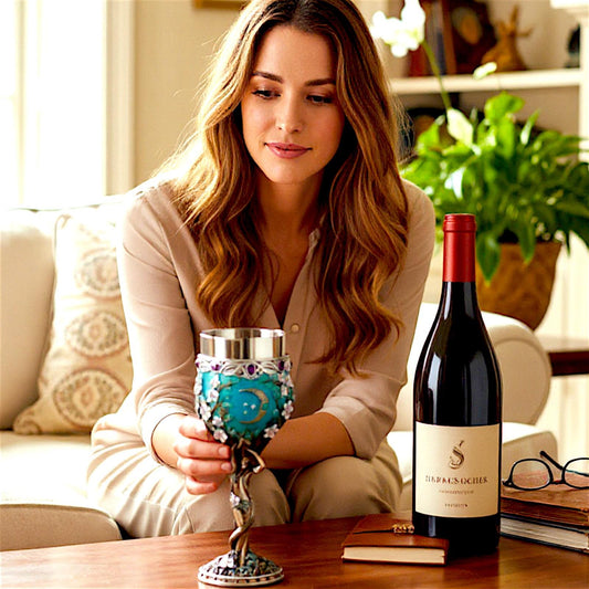 Triple Moon Goddess Maiden Goblet Chalice Wiccan Pagan Celtic Altar Drink Cup