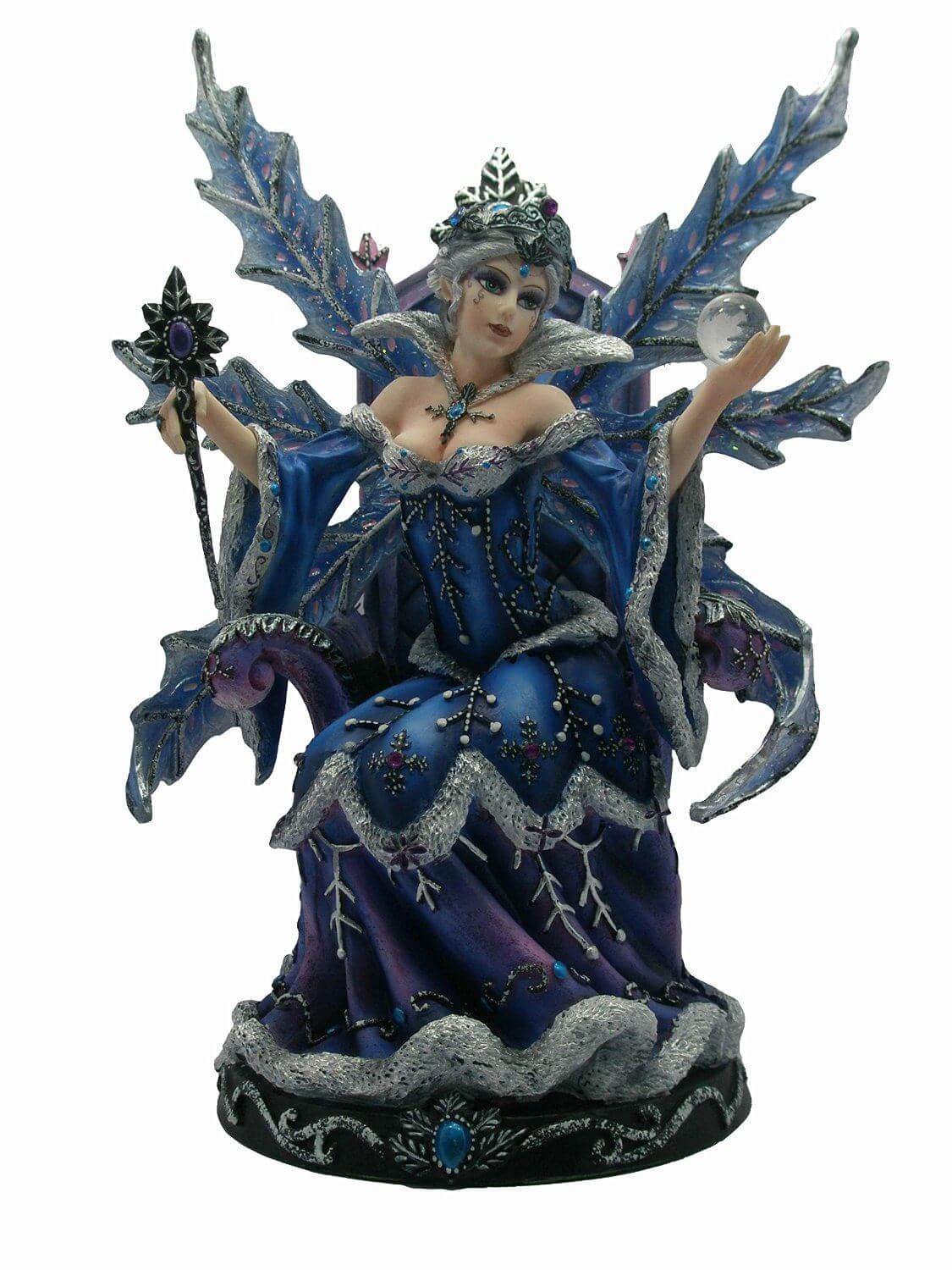 Ice Queen Fairy Figurine Statue Ornament Fantasy Sculpture