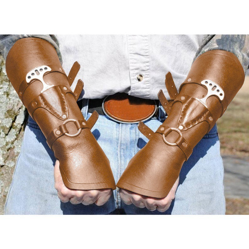 Medieval Steampunk Men's Vintage Rivet Buckle Strap Gloves