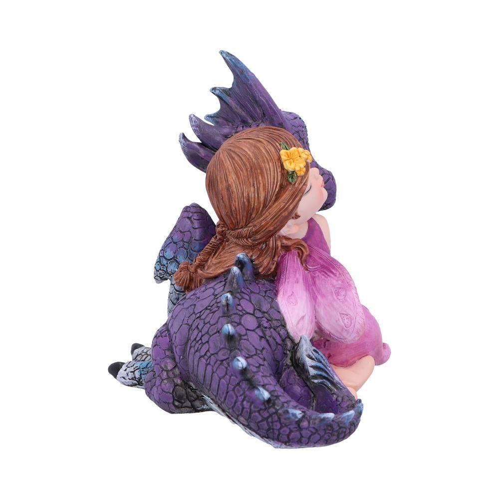 Cute Fairy and Purple Dragon Figurine Fantasy Statue Home Decor Ornament 15cm