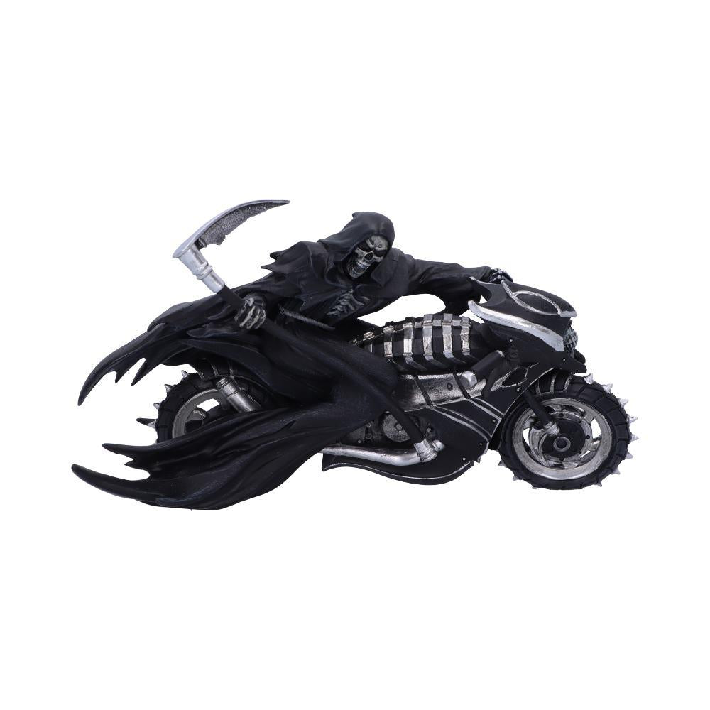 JR Grim Reaper on Motorcycle Figurine Gothic Biker Skull Statue Skeleton Horror Gift