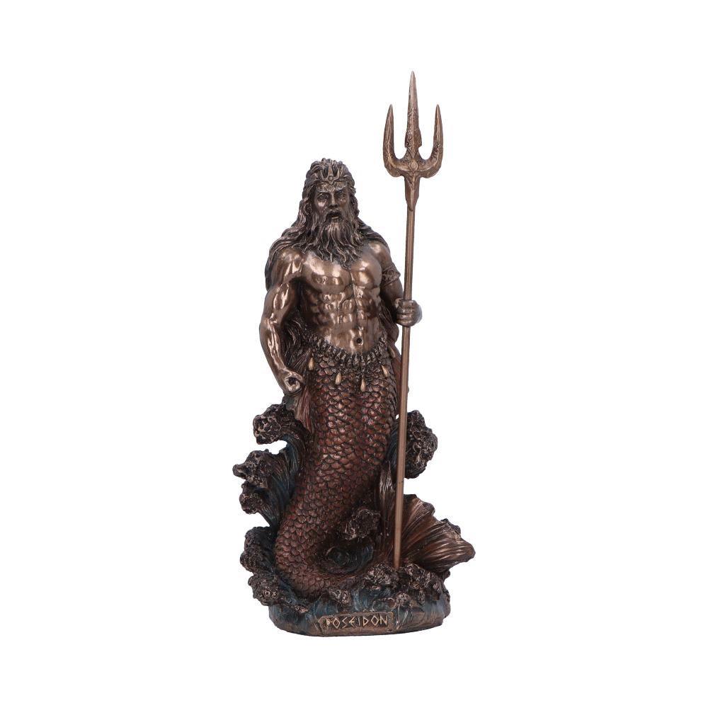 Poseidon God of the Sea Bronze Figurine 18.5cm | Mythology Decor Statue Gift