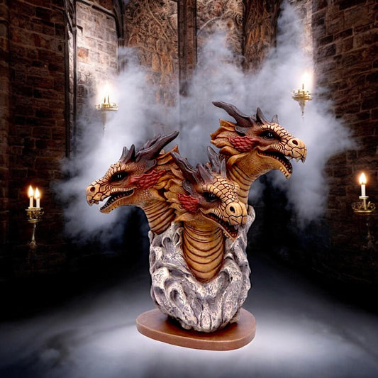 Legend of the Ghidorah 3-Headed Dragon Statue | Majestic Mythical Creature 30cm Resin Figurine