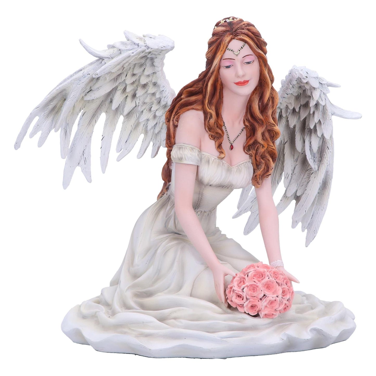 Enchanting Angelic Angel Figurine Mystical Fantasy Sculpture Home Decor Boxed