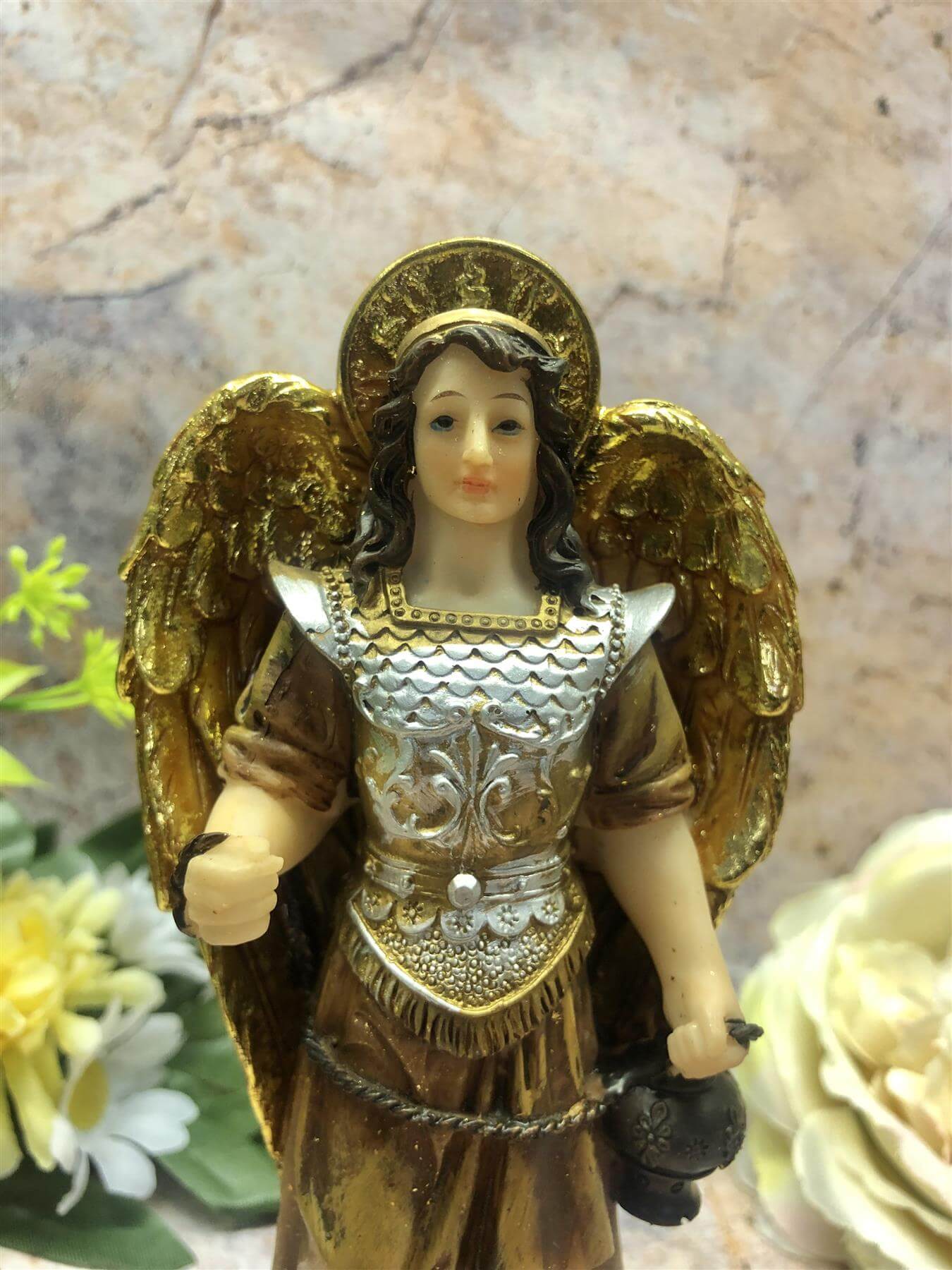 Archangel Zadkiel Statue Religious Figurine Sculpture Ornament Angel of Freedom Statue for Home or Chapel