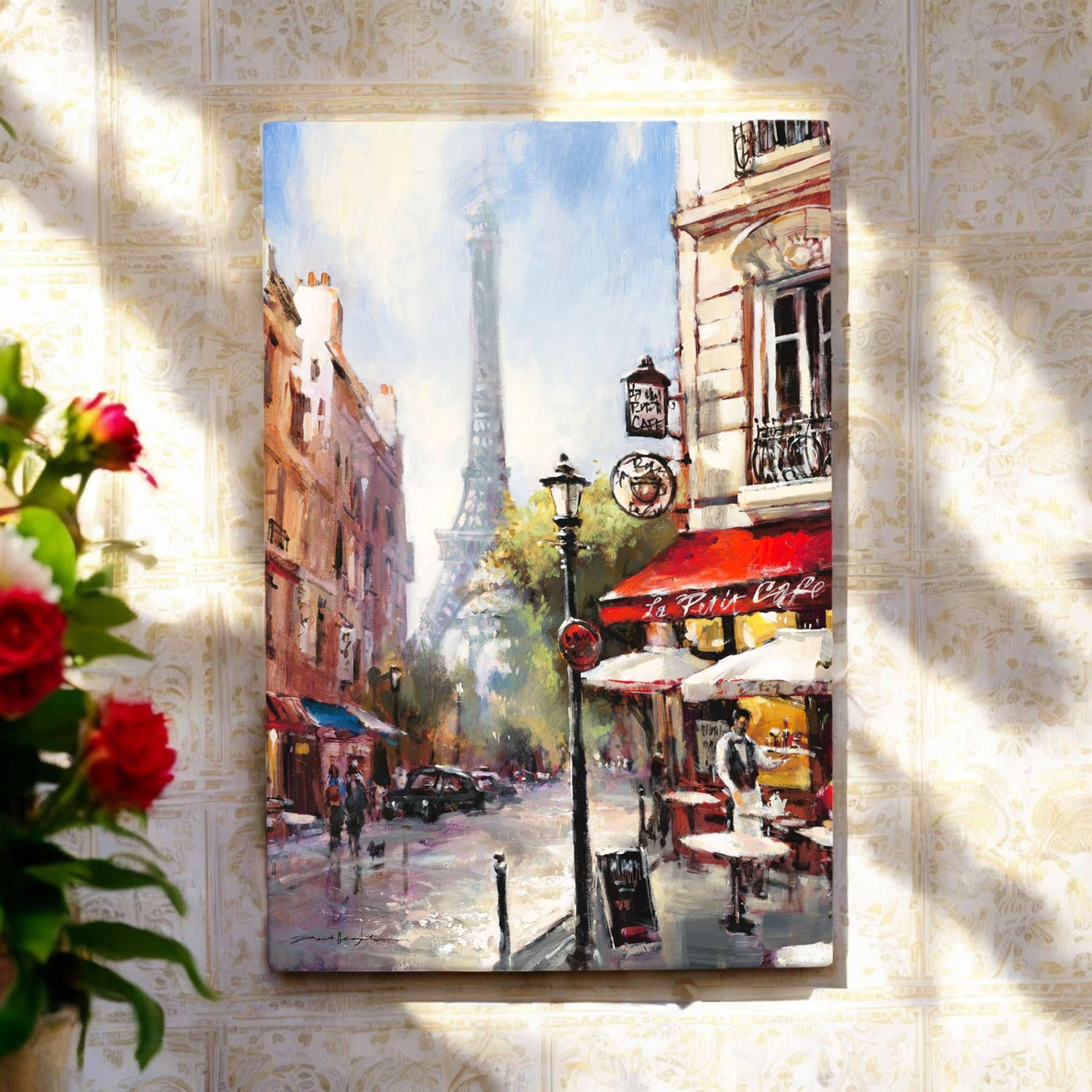 Tour D'Eiffel Ceramic Art Tile Brent Heighton | Paris Decor | Eiffel Tower Wall Art 30x20cm-Osiris Craftworks