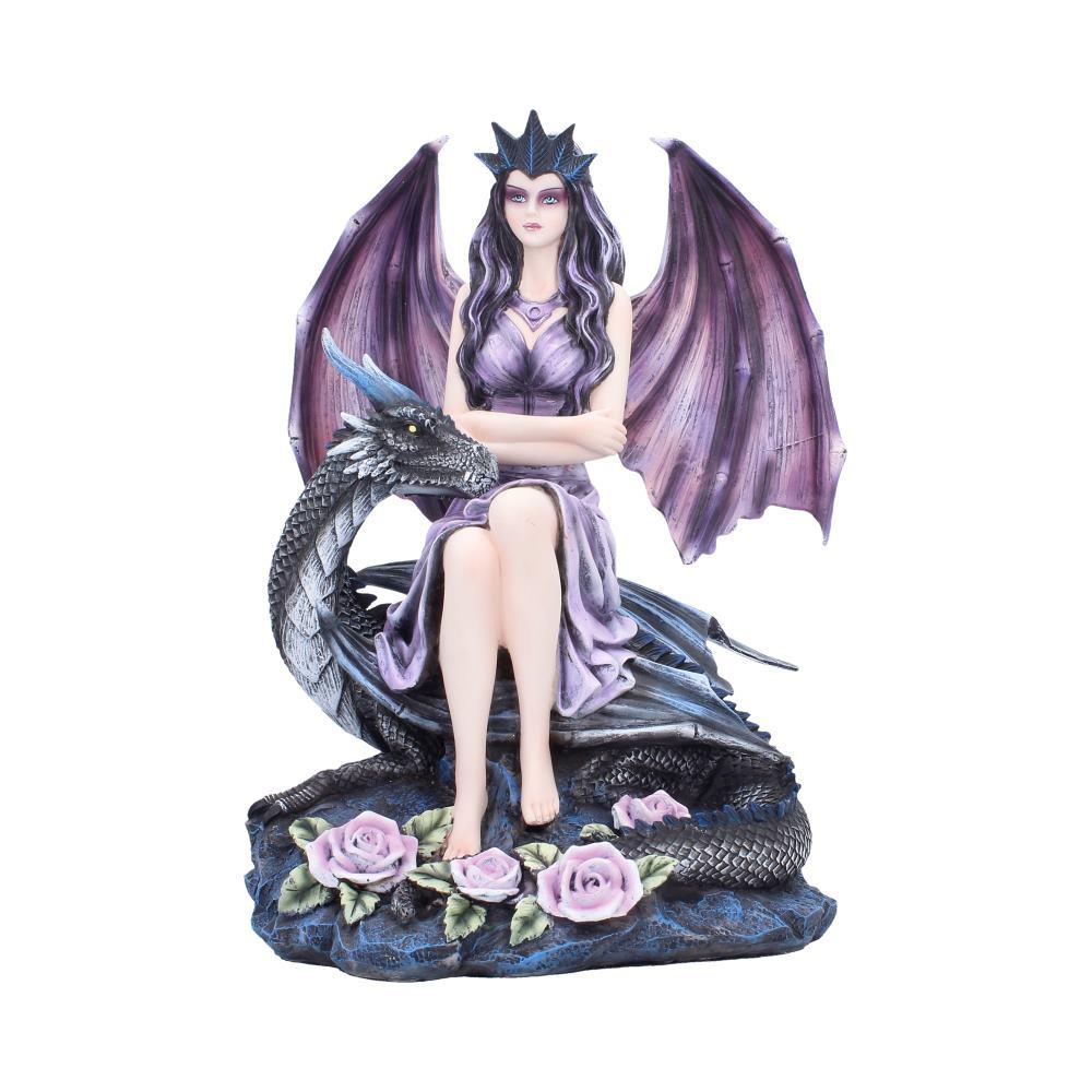 Enchantress Fairy Figurine Fantasy Gothic Dragon Rider Purple Wings Mythical Art