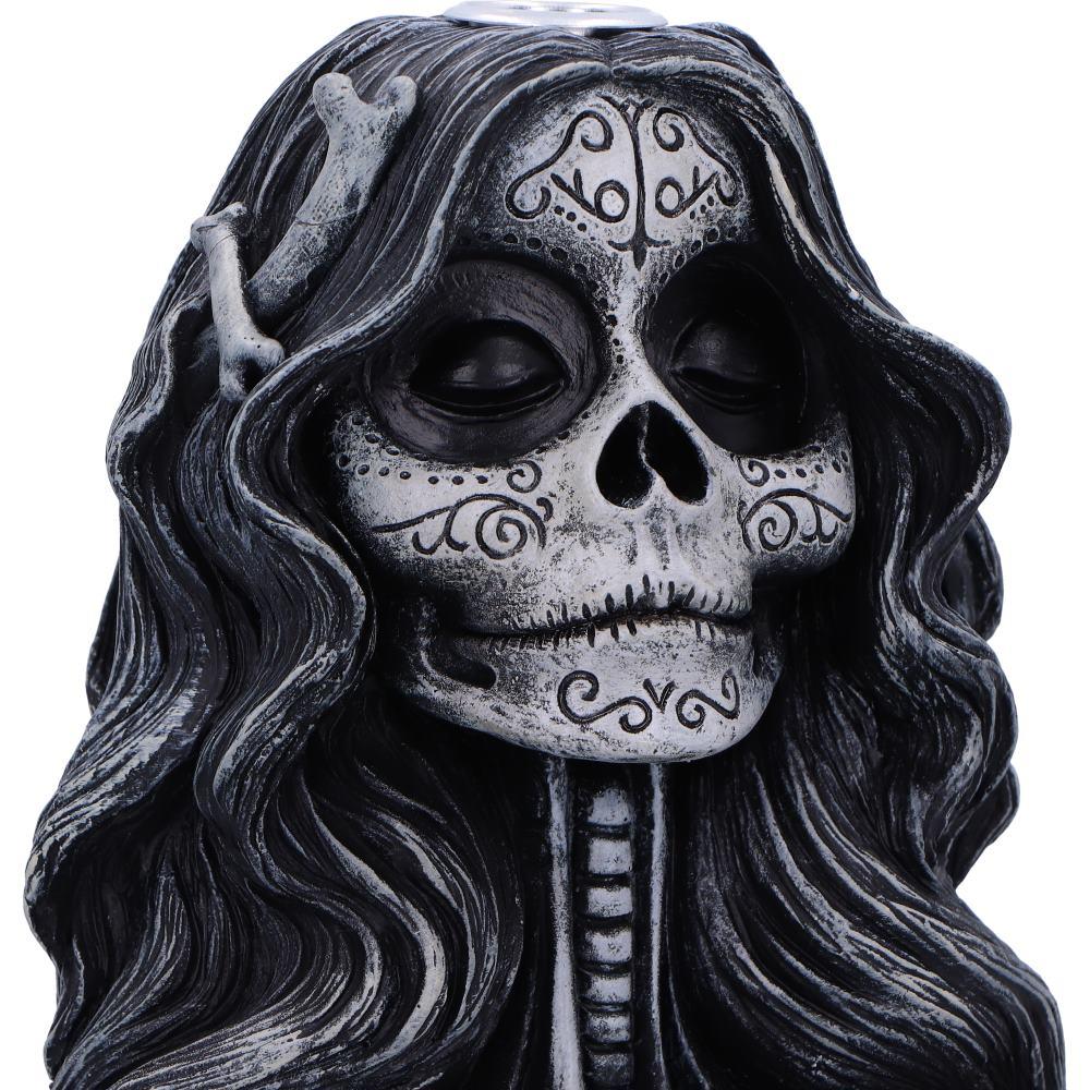 Gothic Skull Backflow Incense Burner Day of the Dead Cone Holder Halloween