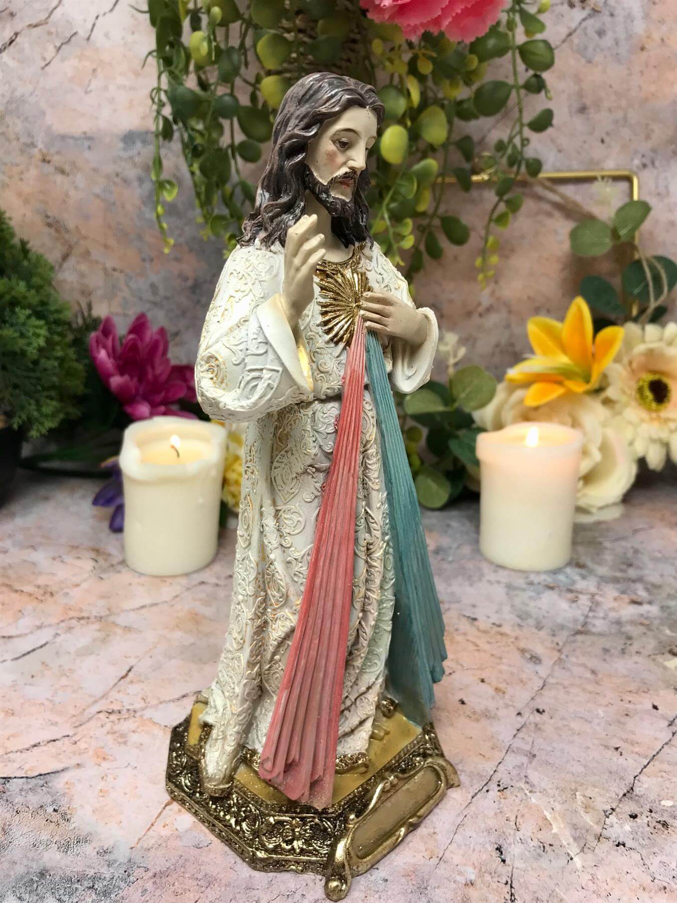 Divine Mercy Jesus Statue Home Decoration Sculpture Religious Gift Ornament