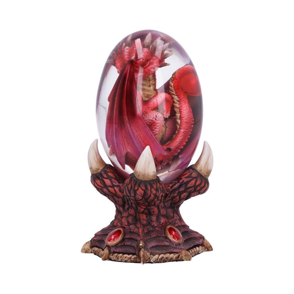 Fire Baby Dragon Egg Figurine - Fantasy Resin Statue Mystical Home Decor 12cm