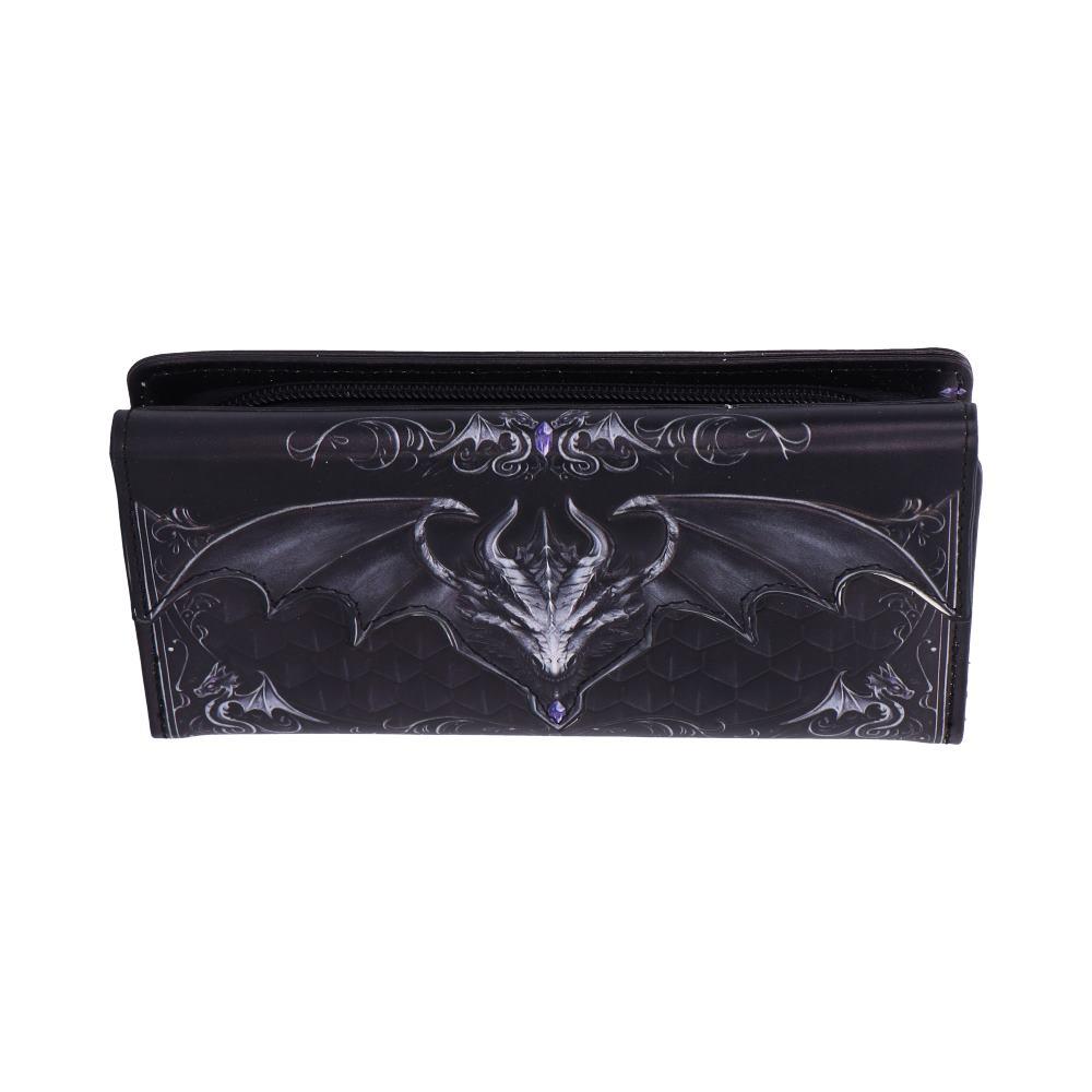 Dark Dragon Scale Purse Gothic Wallet Fantasy Gift Mythical Embossed Accessory