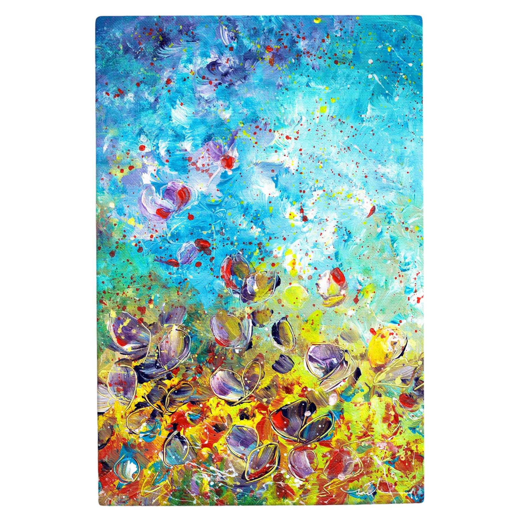 Explosion of Joy Ceramic Art Tile by Miki de Goodaboom - Vibrant Wall Art-Osiris Craftworks