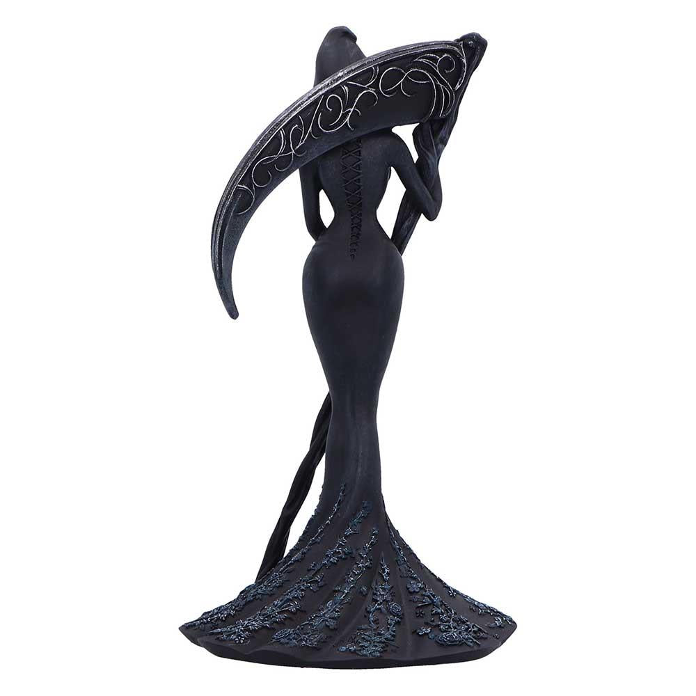 Femme Fatale Reaper Statue Gothic Hooded Female Scythe Dark Angel Ornament Fantasy Decor
