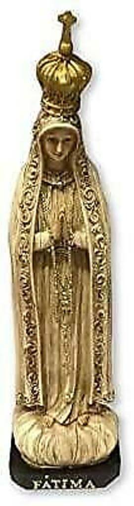 Blessed Virgin Mary Our Lady of Fatima Statue Ornament Resin Figurine for Home Chapel Religious SculptureHand-cast resin Fatima statue, 26.5 cm tall. Perfect for home, chapel, or as a special gift. Individually hand-finished by artisans. Brand new and box