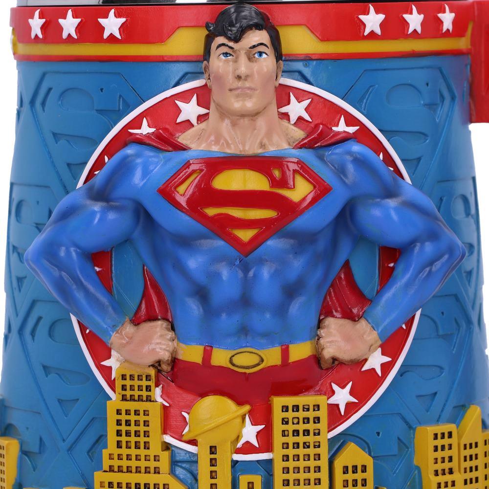 Superman Tankard Official DC Comics Mug Man of Steel Cup with City Skyline