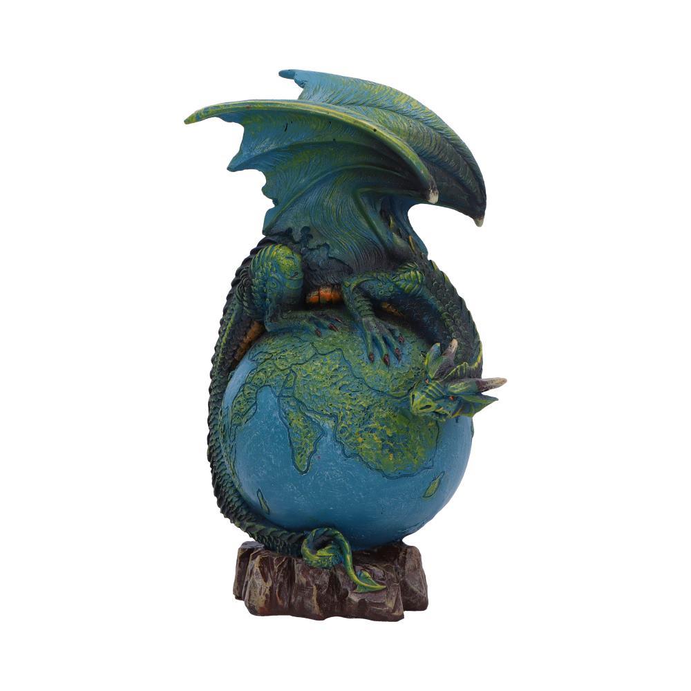 Gothic Earth Dragon Ornament Fantasy Planet Globe Sculpture Nature Guardian
