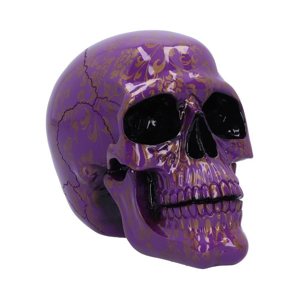Purple Gothic Fantasy Skull Ornament Decorative Statue Halloween Horror Art Decor